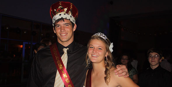 Homecoming King and Queen: Marissa Nabb and Josh Petro