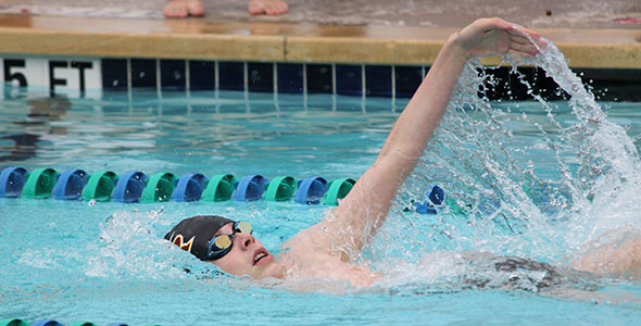 Swimmer skips two grades to make splash