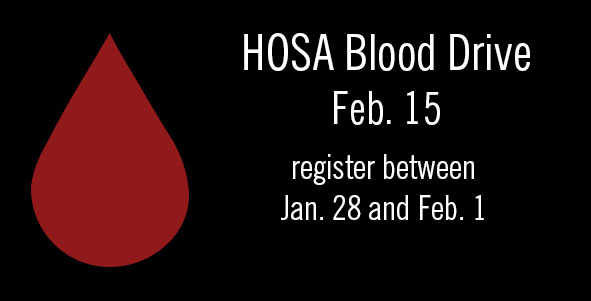 HOSA hosting blood drive Feb. 15