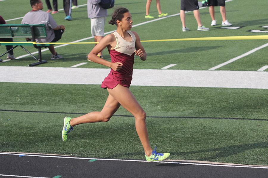 Madie Boreman won the 1600 and 3200 meter runs at district, area and regionals. Shell compete at state for the second year in a row.