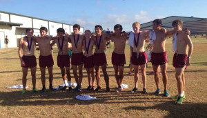 The varsity boys took second place at the Liberty Hill race with six runners finishing in the top 12.