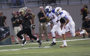 Tre Artis run backs a kickoff return for a 100-yard touchdown in the Pflugerville game. 