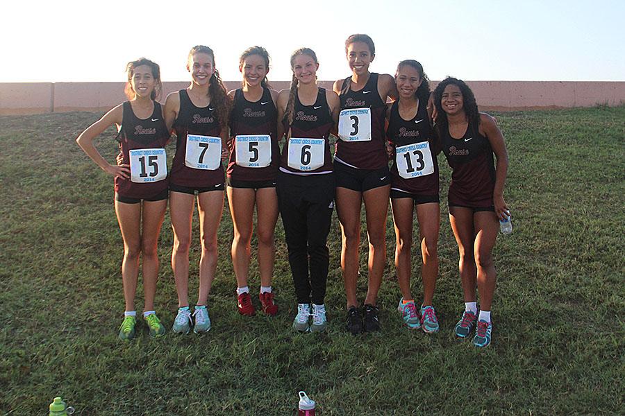 The varsity girls won the District 13-6a race, a first in school history.