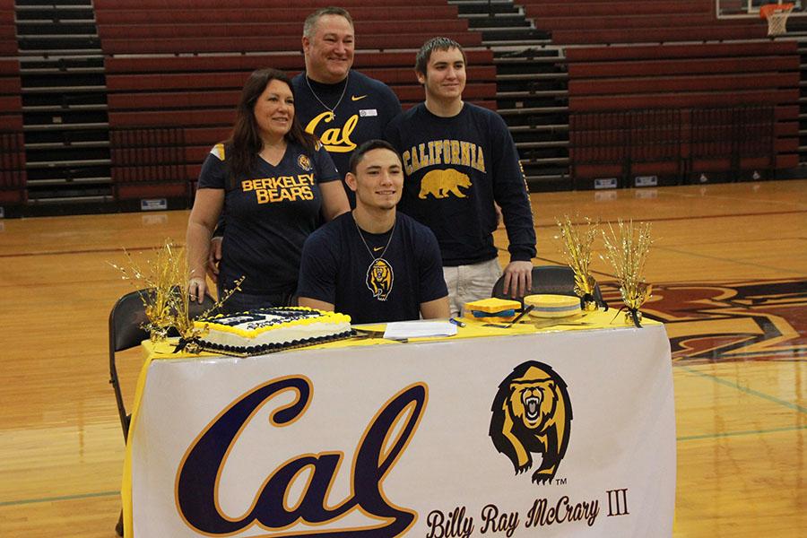 Billy Ray McCrary signed to play football with The University of California.