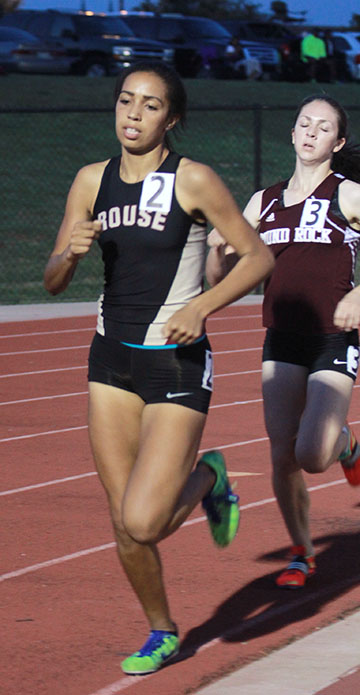 Madie Boreman won the district and area 1600 and 3200 Meter Runs. Boreman will now compete at regionals in May.