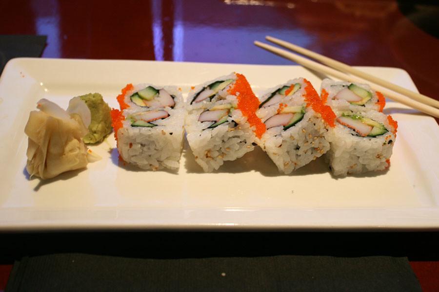 California roll includes avocado and crab and is a good alternative to sushi.