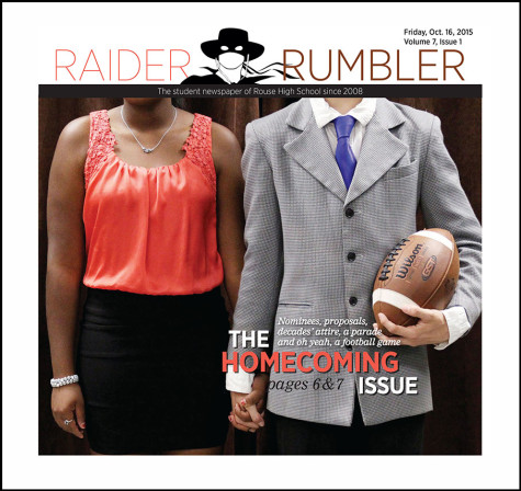 The cover of the first issue of the Raider Rumbler this year. The edition recently won Best of Show at TAJE's Fall Fiesta.
