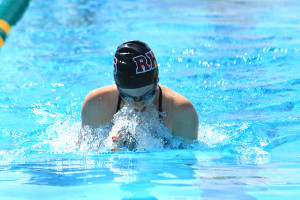 Cassidie Cox swims the butterfly at the Round Rock meet, Sept. 24. 