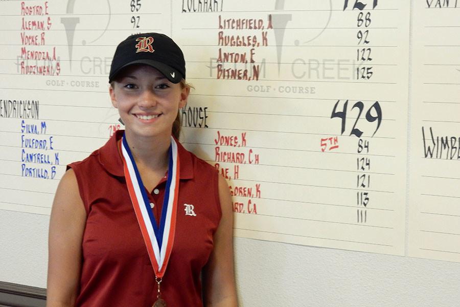 Sophomore Katie Jones shot an 84 at the Plum Creek tournament to finish fifth.