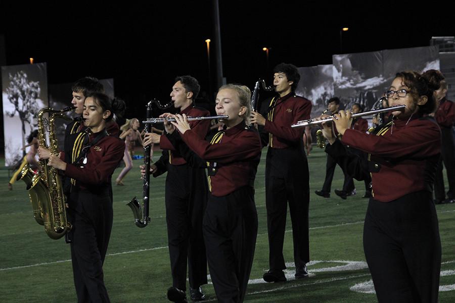 The band played after the game for their final performance of their marching show Fragile.