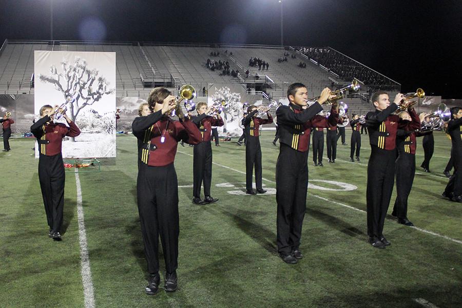 The band played after the game for their final performance of their marching show "Fragile."