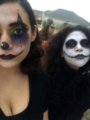 Freshman Monzeratt Hernandez and her sister dress up for 2015 Halloween.