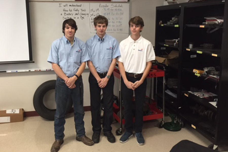 Ryan Hage, Alex Eiband and Wesley Black all qualified for the state Skills USA contest in March.
