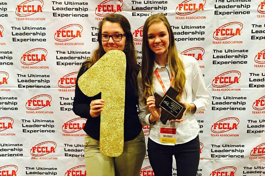 Seniors Samantha Hull and Nicole Laird took first in their category at FCCLA state.