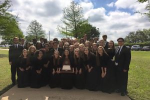 The varsity mixed choir received superior ratings for singing and sight reading at the UIL Concert and Sight Reading contest.