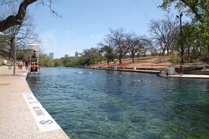 Barton Springs stays a brisk 68 degrees year round.