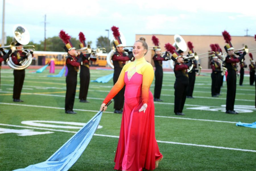 Senior Company member Emily Nobles dances in the bands show, Lotus.
