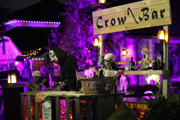 Drink Up: The Crow Bar, named after the Crow family, catches the attention of many onlookers. On the day of Halloween, they serve drinks to visitors. "Every house kind of has a certain niche that it follows, and you can interact with each thing differently," Martin said.