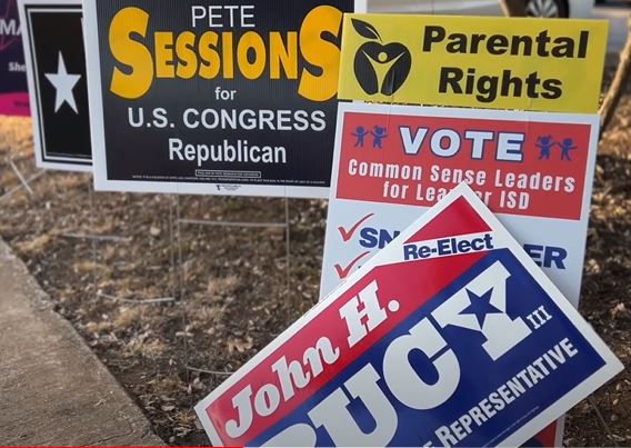 A variety of signs advocating for various policies on display. In the days leading up to the election, the community advocated for their desired local candidates and bills by advertising them outside of early voting locations.  
“I would say one of the big [misconceptions] is that big elections are the only ones that matter, AP Macroeconomics teacher Megan Pilewski said. “I think that so much is decided on a state and local level that affects you on a day-to-day basis.”