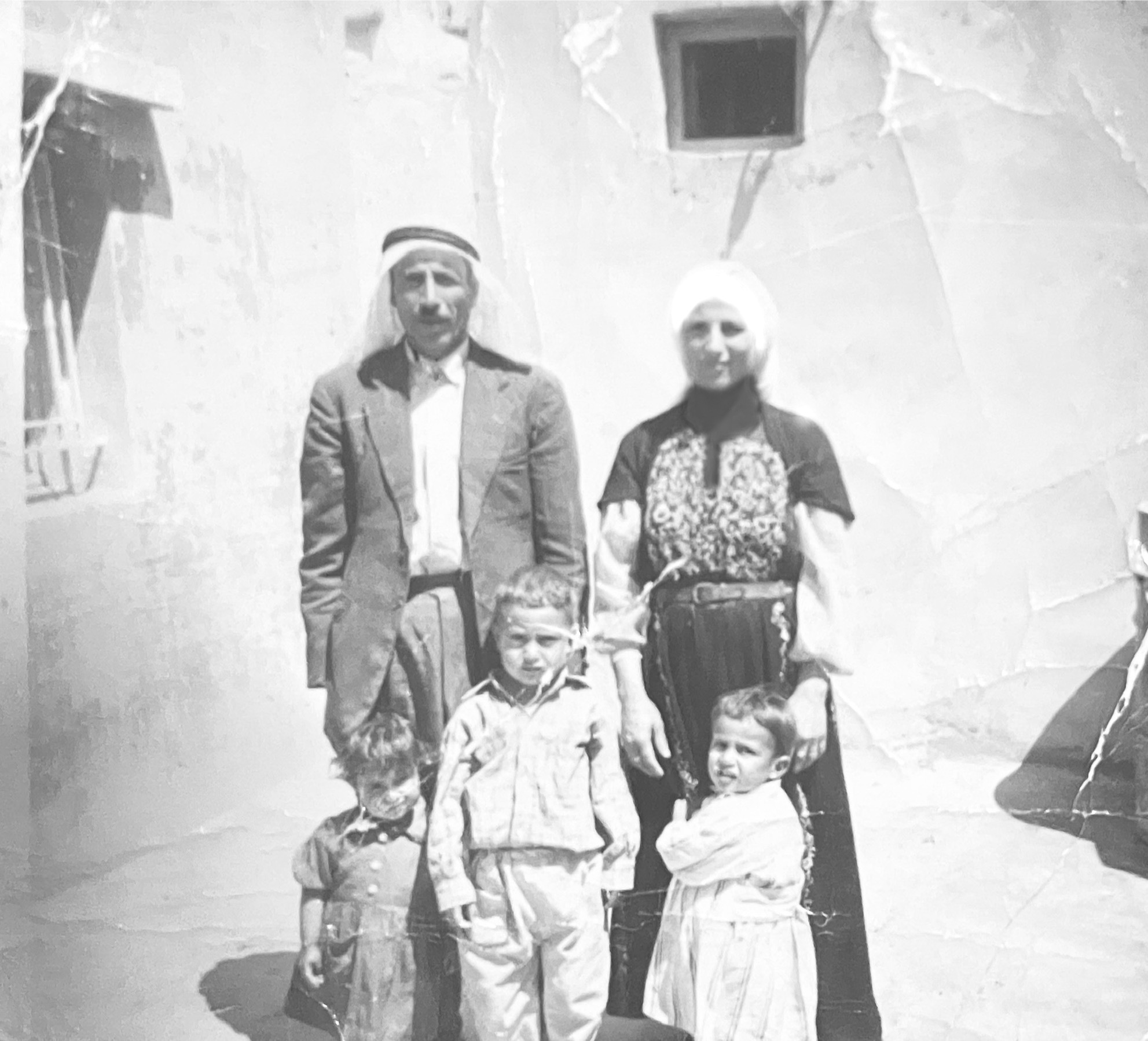 Generations of Resilience: In front of their new home in Amman Jordan, junior Faye Zayed's grandparents, aunts and uncles pose for a picture. Zayed's grandparents fled to Amman, Jordan as refugees after the 1948 Nakba (arabic word for catastrophe.) 