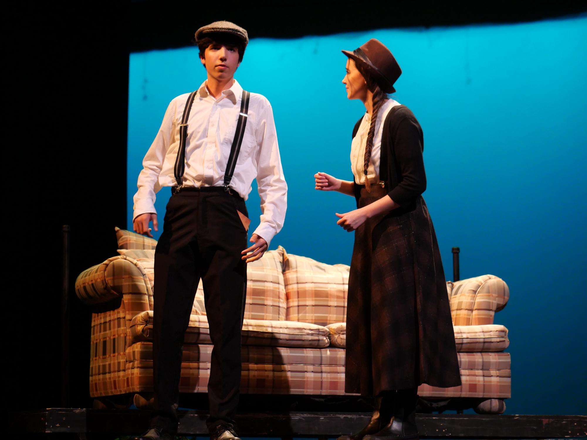 Sophomore Joseph Quinn's character preparing to expose the illegal paper mill. 
